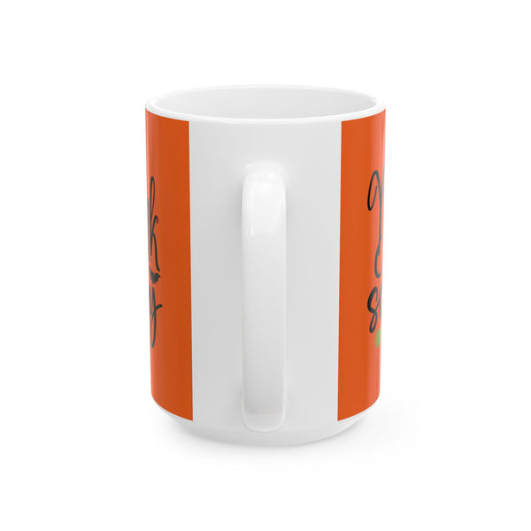 Eat Drink Be Scary Halloween Orange Ceramic Coffee Mug