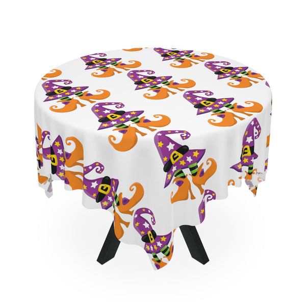 Halloween Witch Feet and Hat Tablecloth Décor Holiday