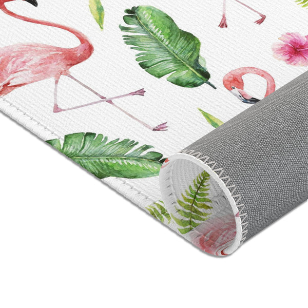 Florida Tropical Flamingo Beach Area Rugs 3 Sizes Durable