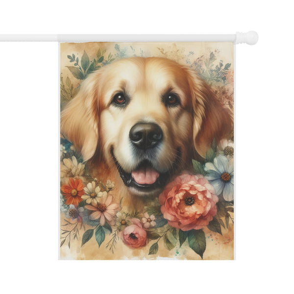 Golden Retriever Garden Banner Dog Lover Outdoor Flag Yard Decor, Pet Lover Gift