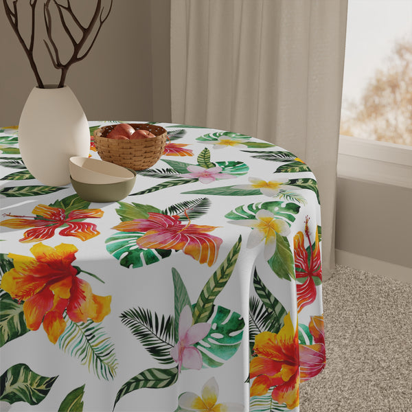 Tropical Hibiscus Flower Pattern Tablecloth Décor