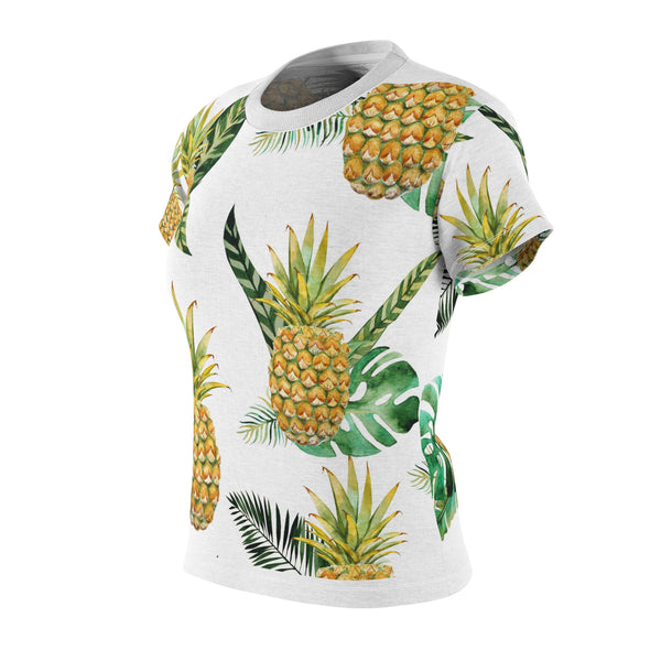 Pineapple Women's Cut & Sew Tee (AOP) Welcome Tropical Shirt for Women