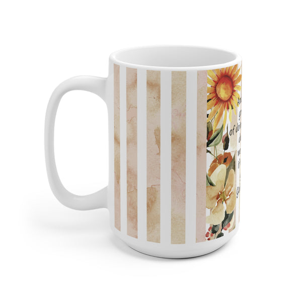 Sunflower Bible Verse Coffee Mug Let Us Not Grow Weary
