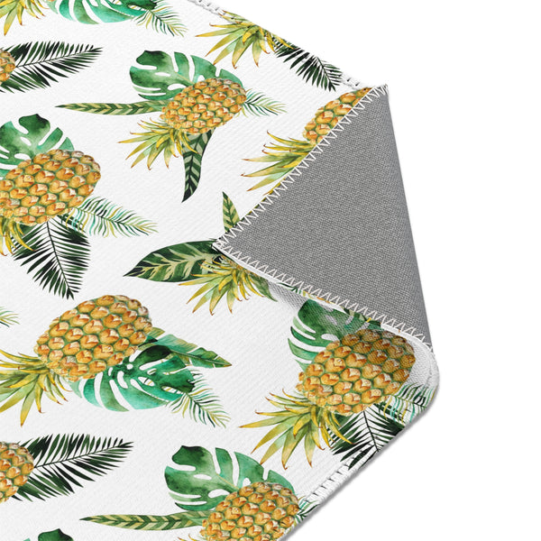 Welcome Pineapple Tropical Beach Area Rugs 3 Sizes Durable Home Décor