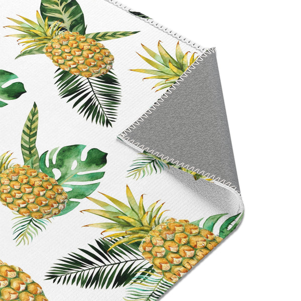 Welcome Pineapple Tropical Beach Area Rugs 3 Sizes Durable Home Décor