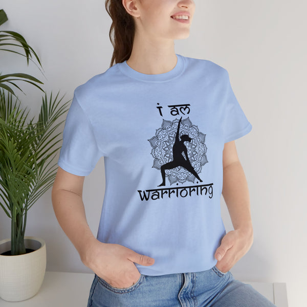 Gifts for Yoga Lovers Peaceful Warrior Pose Mandela Unisex Jersey Short Sleeve Tee Cotton/Cotton-Blend