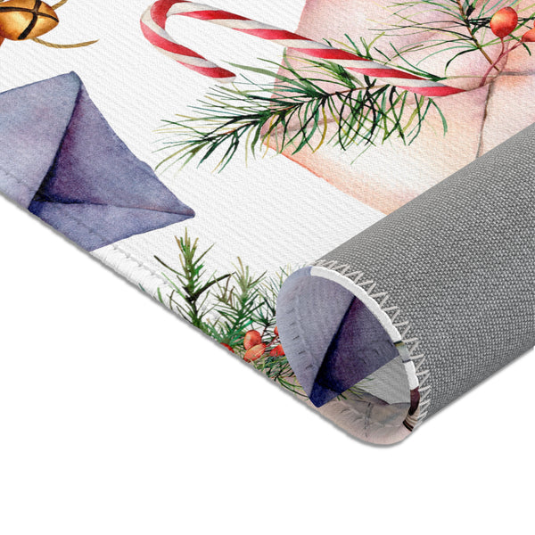 Christmas Décor Skates Candy Cane Area Rugs 3 Sizes Durable