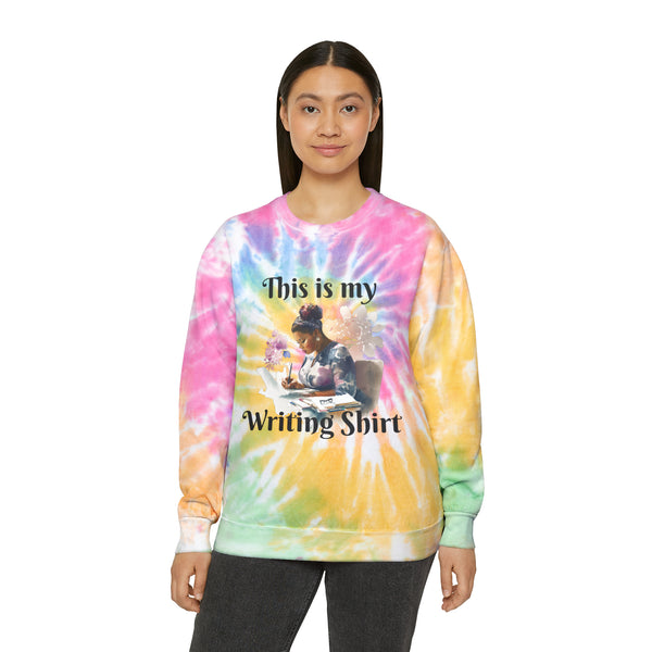 This is my Writing Shirt Unisex Tie-Dye Sweatshirt Multicolored
