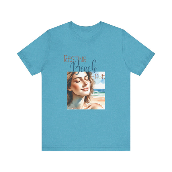 Resting Beach Face T-Shirt Beach Life Wear for Women