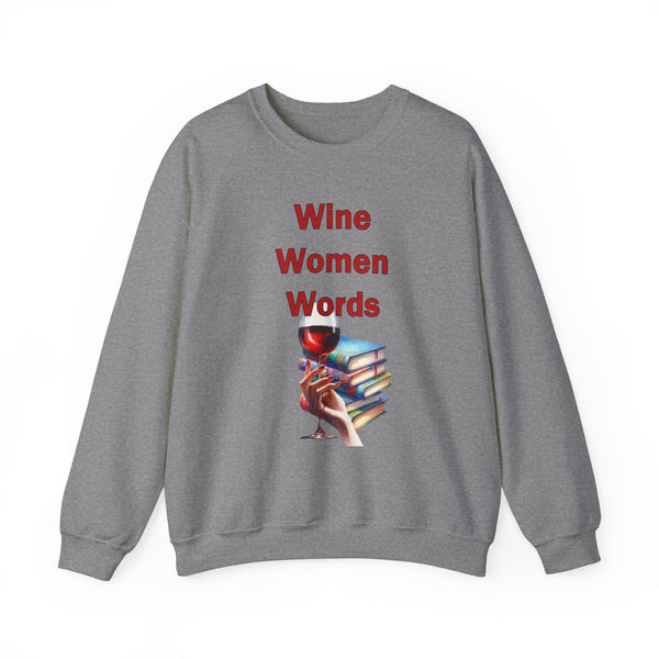 Wine Women Words Sweatshirt Book Club Meeting Shirt, Gifts for Book Lovers, Book Club Gift