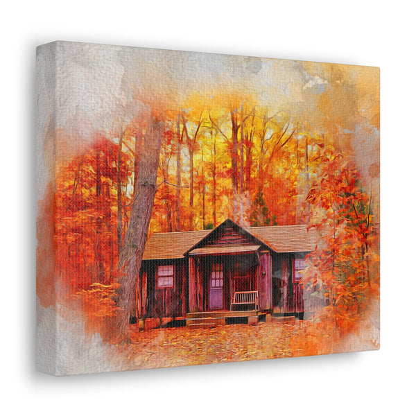 Cabin Lover Watercolor Style Art Canvas Gallery Wraps