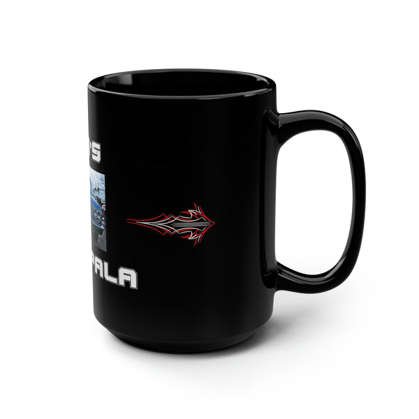 Gifts for Gearhead Personalized Custom Black Mug, 15oz Car Photo Name Pinstriping
