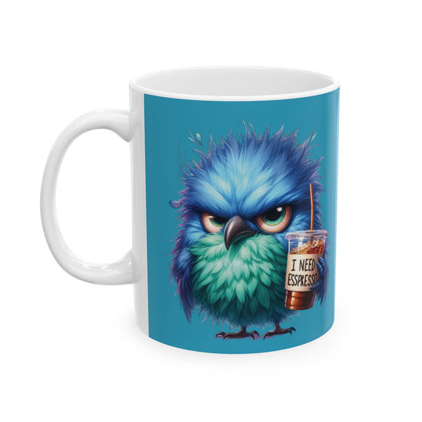 Grumpy Bird Coffee Mug - Funny Bird Ceramic Cup, Cute Gift Coffee Lovers