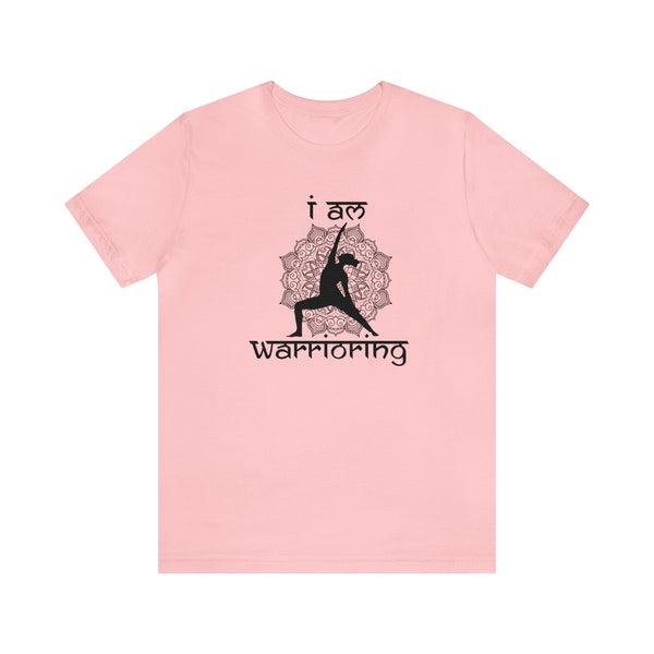 Gifts for Yoga Lovers Peaceful Warrior Pose Mandela Unisex Jersey Short Sleeve Tee Cotton/Cotton-Blend
