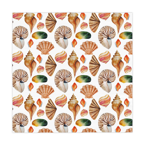 Seashell Pattern Tropical Beach House Tablecloth Home Décor