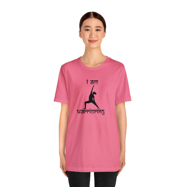 Gifts for Yoga Lovers Peaceful Warrior Pose Unisex Jersey Short Sleeve Tee Cotton/Cotton-Blend