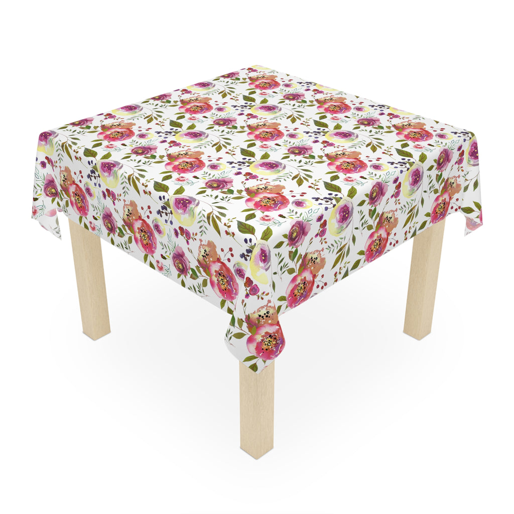 Pink Roses Flower Pattern Tablecloth  Décor