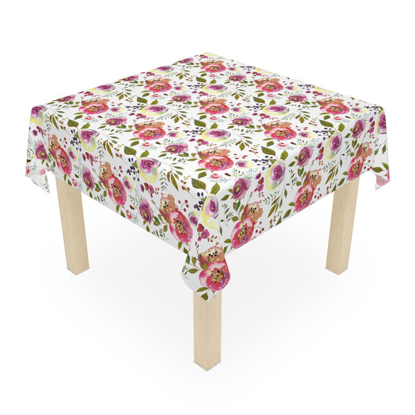 Pink Roses Flower Pattern Tablecloth Décor
