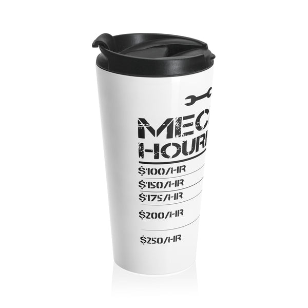 Gifts for Gearheads Funny Mechanic Rates Stainless Steel Travel Mug 15 oz with Lid