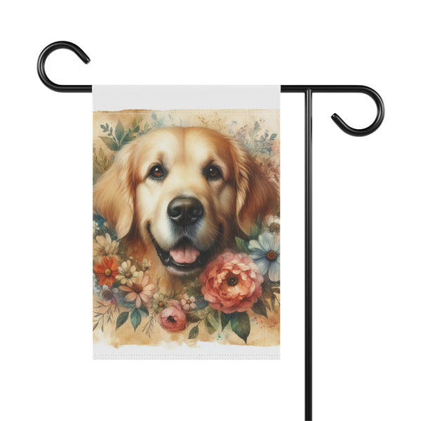 Golden Retriever Garden Banner Dog Lover Outdoor Flag Yard Decor, Pet Lover Gift