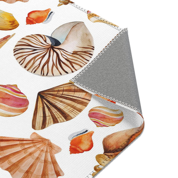 Beach Seashells Tropical Area Rugs 3 Sizes Durable Home Decor