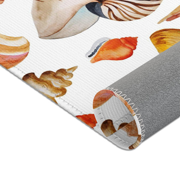 Beach Seashells Tropical Area Rugs 3 Sizes Durable Home Decor