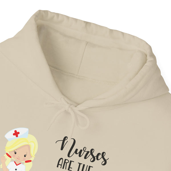 Blonde Nurse Hoodie Sweatshirt Heart of Healthcare, Nurse Hooded Sweatshirt