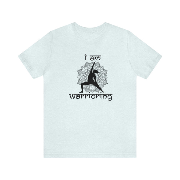 Gifts for Yoga Lovers Peaceful Warrior Pose Mandela Unisex Jersey Short Sleeve Tee Cotton/Cotton-Blend