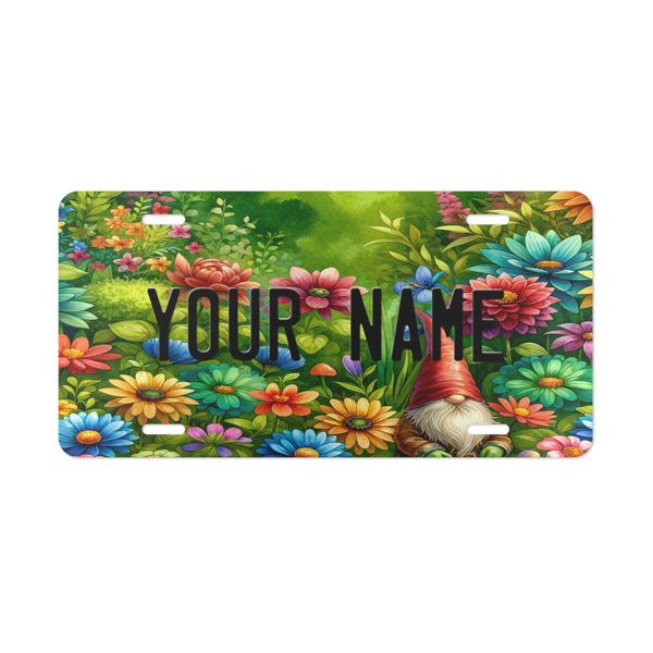 Personalized Gnome Vanity Custom Front License Plate