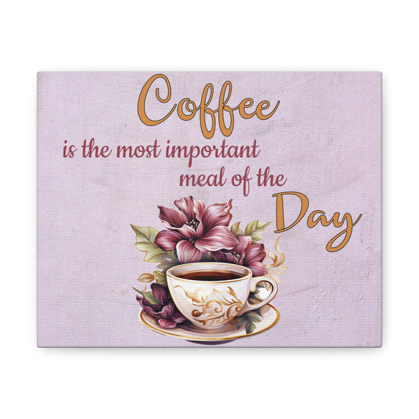 Gifts for Grandma Coffee is the Most Important Meal Kitchen Art Wall Hanging Canvas Gallery Wraps