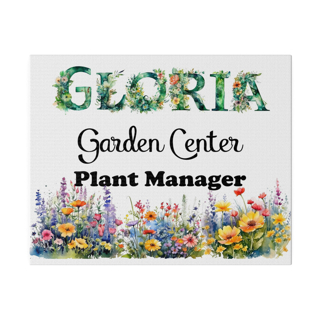 Gifts for Gardeners Personalized Matte Canvas Sign, Stretched, Home Décor Gardening