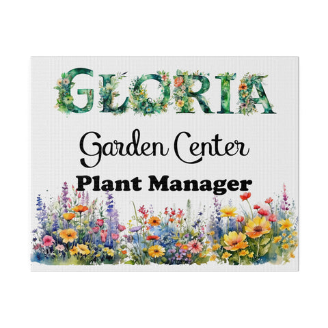 Gifts for Gardeners Personalized Matte Canvas Sign, Stretched, Home Décor Gardening