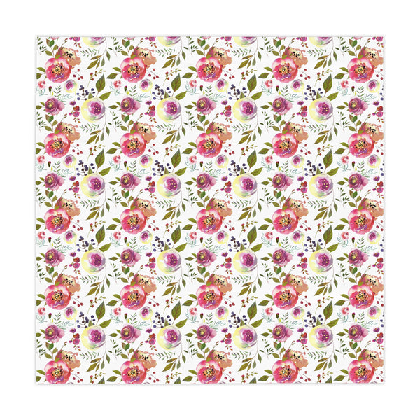 Pink Roses Flower Pattern Tablecloth Décor