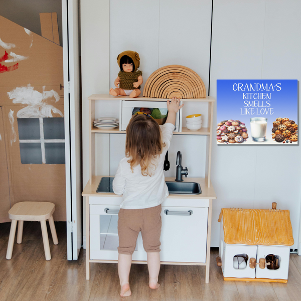 Gifts for Grandma, Kitchen Sign with Cookies, Canvas Wall Hanging for Home Decor