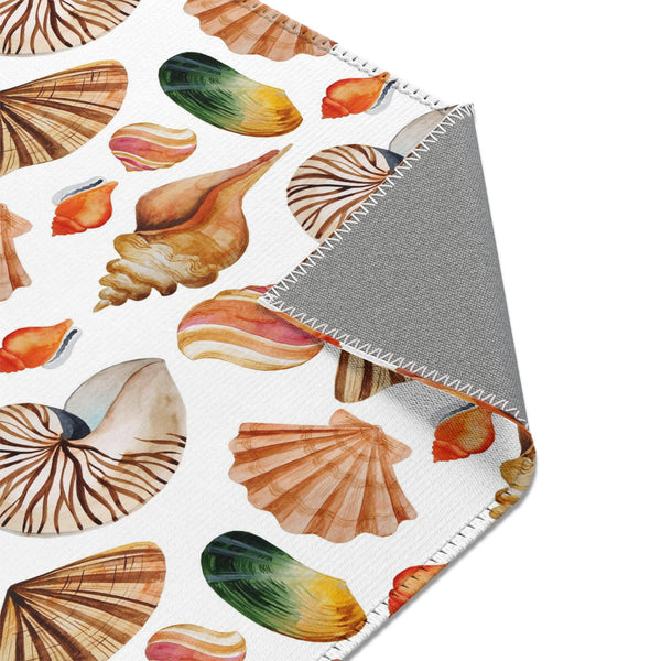Beach Seashells Tropical Area Rugs 3 Sizes Durable Home Decor