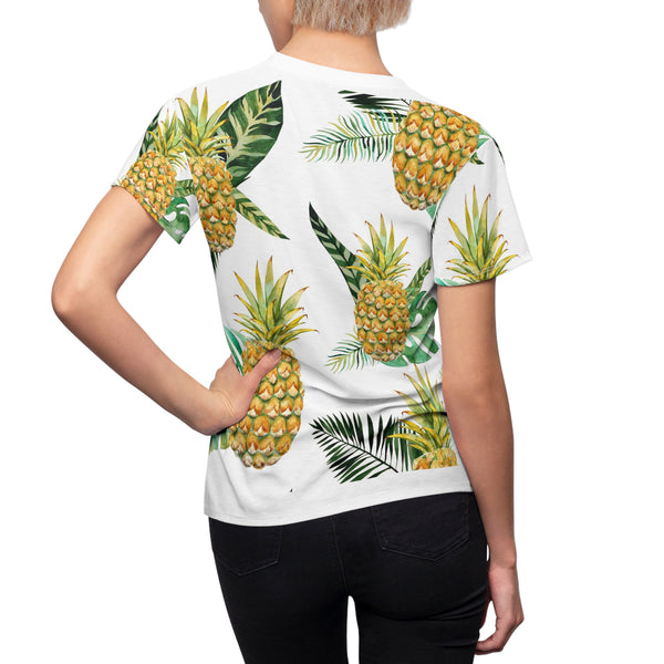 Pineapple Women's Cut & Sew Tee (AOP) Welcome Tropical Shirt for Women