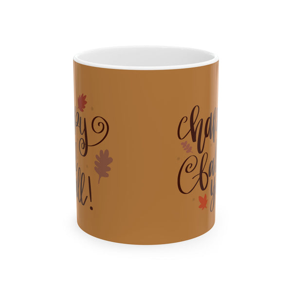 Happy Fall Autumn Harvest White Ceramic Coffee Mug