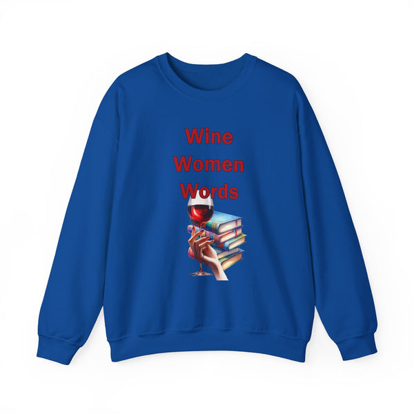 Wine Women Words Sweatshirt Book Club Meeting Shirt, Gifts for Book Lovers, Book Club Gift