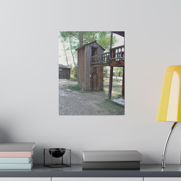 Double Decker Outhouse Ghost Town Montana Old West Art Canvas Print 4 Sizes