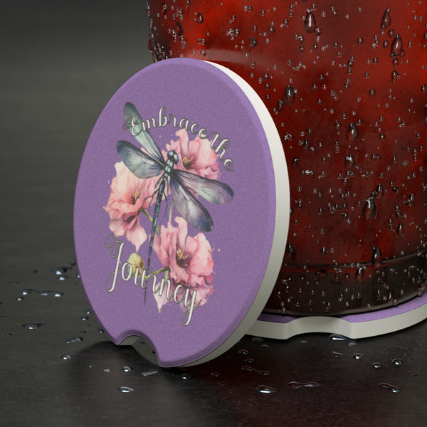 Dragonfly Embrace the Journey Soapstone Car Coasters 