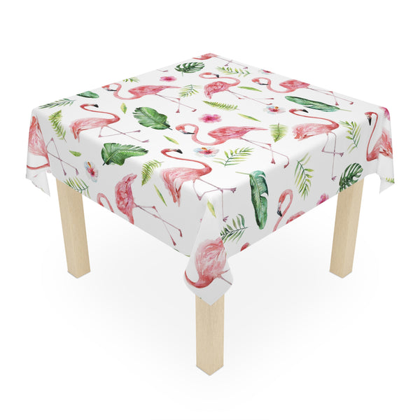 Flamingo Tropical Leaves Beach House Tablecloth Home Décor