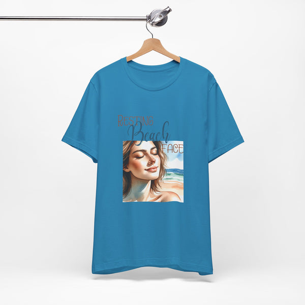 Resting Beach Face T-Shirt Beach Life Wear for Women