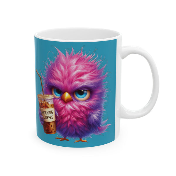 Grumpy Bird Coffee Mug, Funny Bird Ceramic Cup, Cute Gift Coffee Lovers