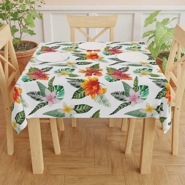 Tropical Hibiscus Flower Pattern Tablecloth Décor
