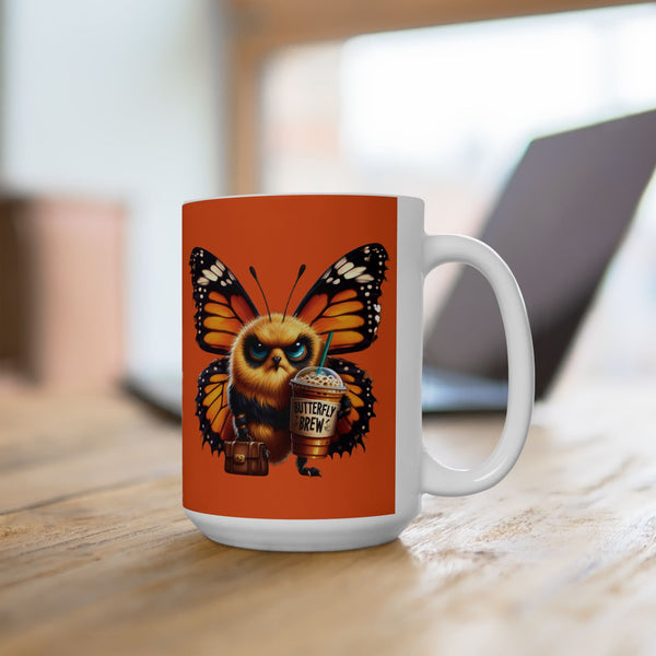Grumpy Butterfly Coffee Mug – Funny Colorful Insect Cup | Butterfly Brew Gift