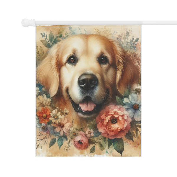 Golden Retriever Garden Banner Dog Lover Outdoor Flag Yard Decor, Pet Lover Gift