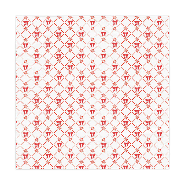 Christmas Red Bow Tablecloth Holiday Home Décor