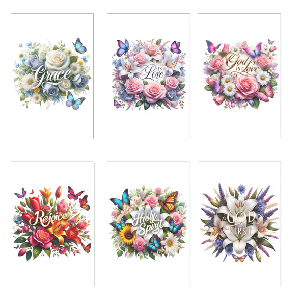 Set of 12 spiritual handmade greeting cards notecards