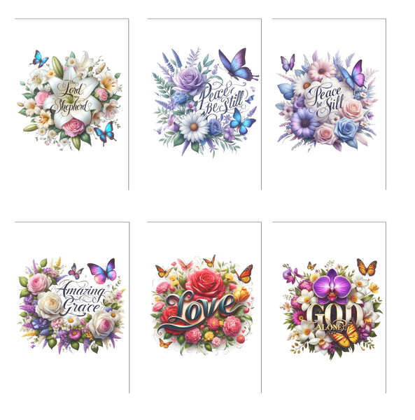 12 handmade spiritual greeting cards