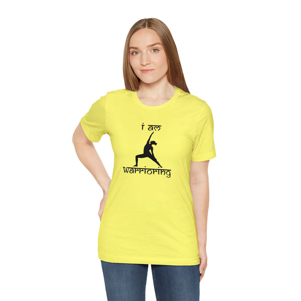 Gifts for Yoga Lovers Peaceful Warrior Pose Unisex Jersey Short Sleeve Tee Cotton/Cotton-Blend
